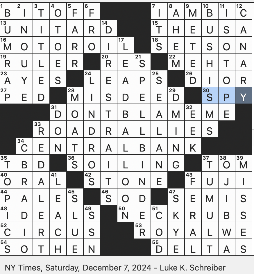 Rex Parker Does The NYT Crossword Puzzle Hockey Great Eric SAT 12 7 24 Renowned Conductor Born In Bombay Stressed Half The Time Say Introducer Of The New Look In