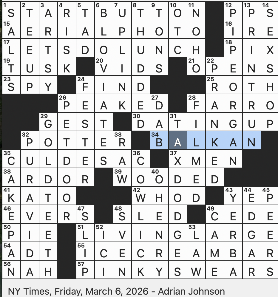 Rex Parker Does The NYT Crossword Puzzle March 2026 Rex Parker Does The NYT Crossword Puzzle March 2026