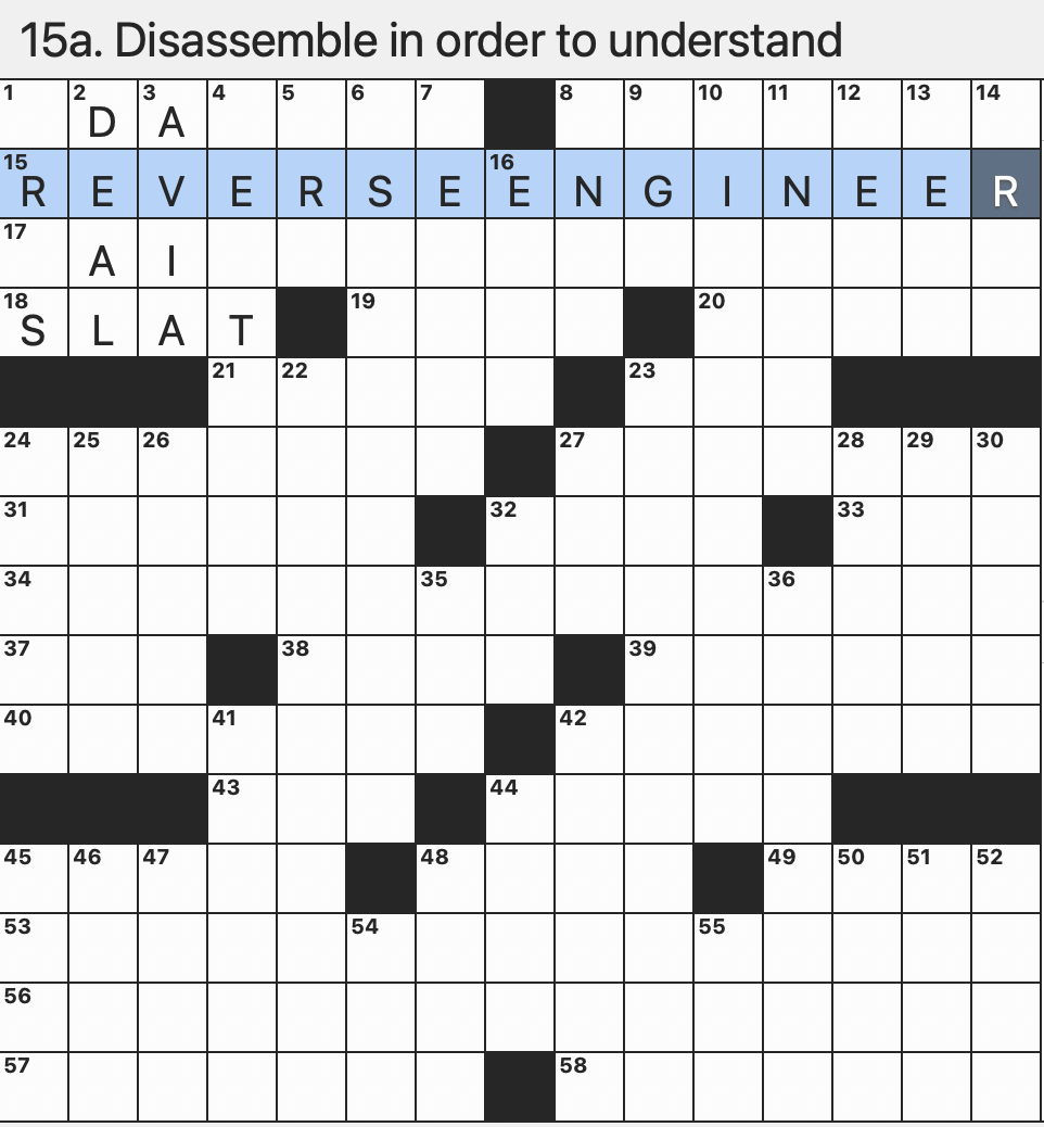 Rex Parker Does The NYT Crossword Puzzle Not so conservative Party FRI 8 22 25 Accessory For Overseas Travel Where Many Gather To Form A Line Camila With The Hit 2022 Album 