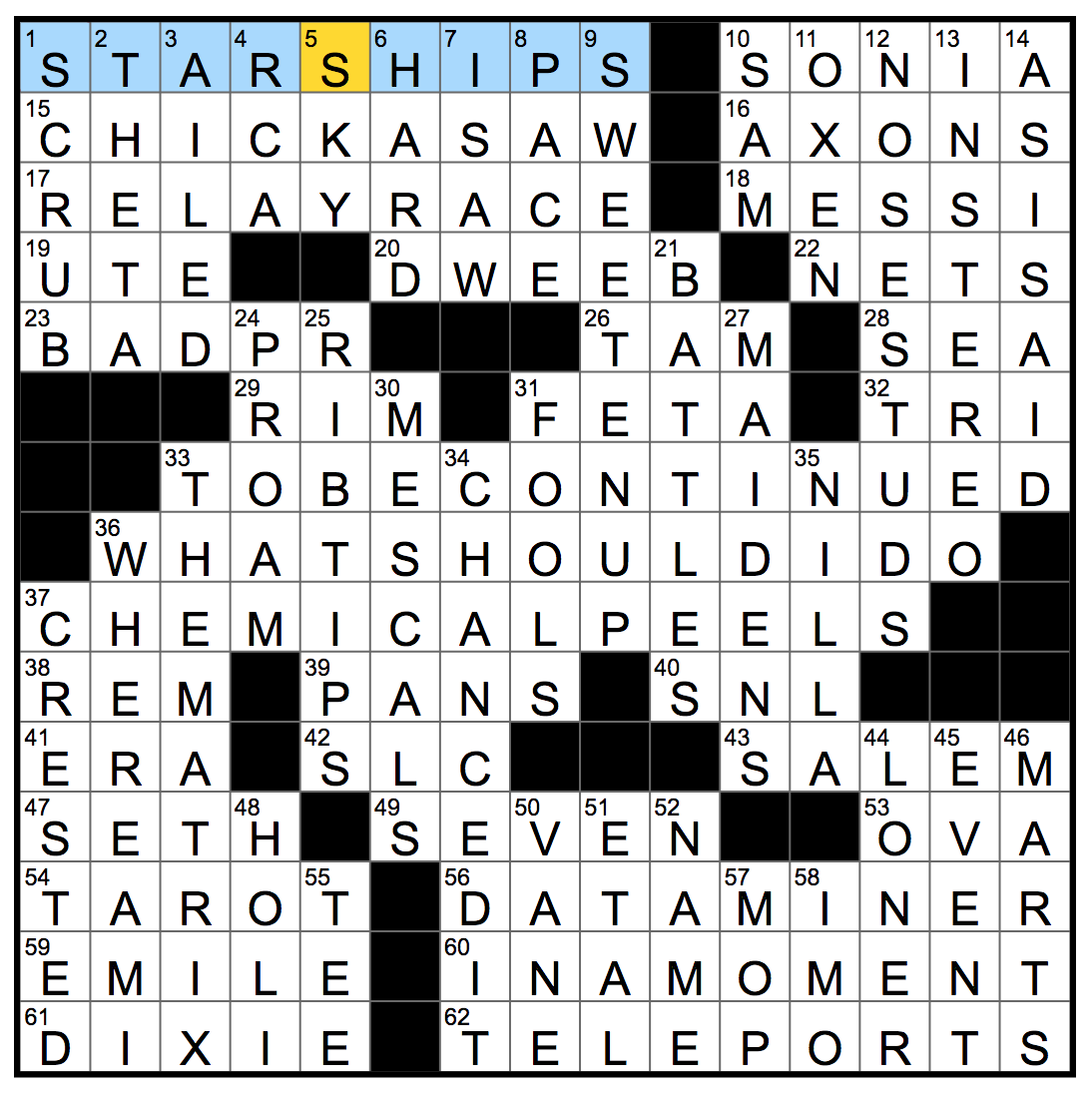 Rex Parker Does The NYT Crossword Puzzle Oklahoma Tribe Originally From The Southeast FRI 7 12 19 Advice Column Query This Isn t Over Means Of Interstellar Travel