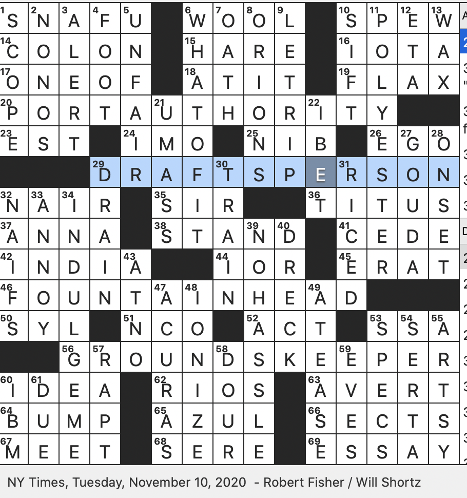 Rex Parker Does The NYT Crossword Puzzle Product Once Advertised With The Jingle Who Wears Short Shorts TUE 11 10 20 How Marcie Addresses Peppermint Patty For No Apparent Reason