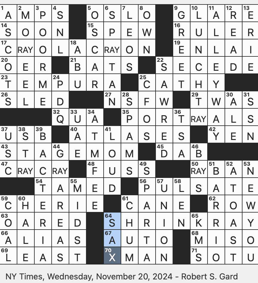 coral island crossword clue