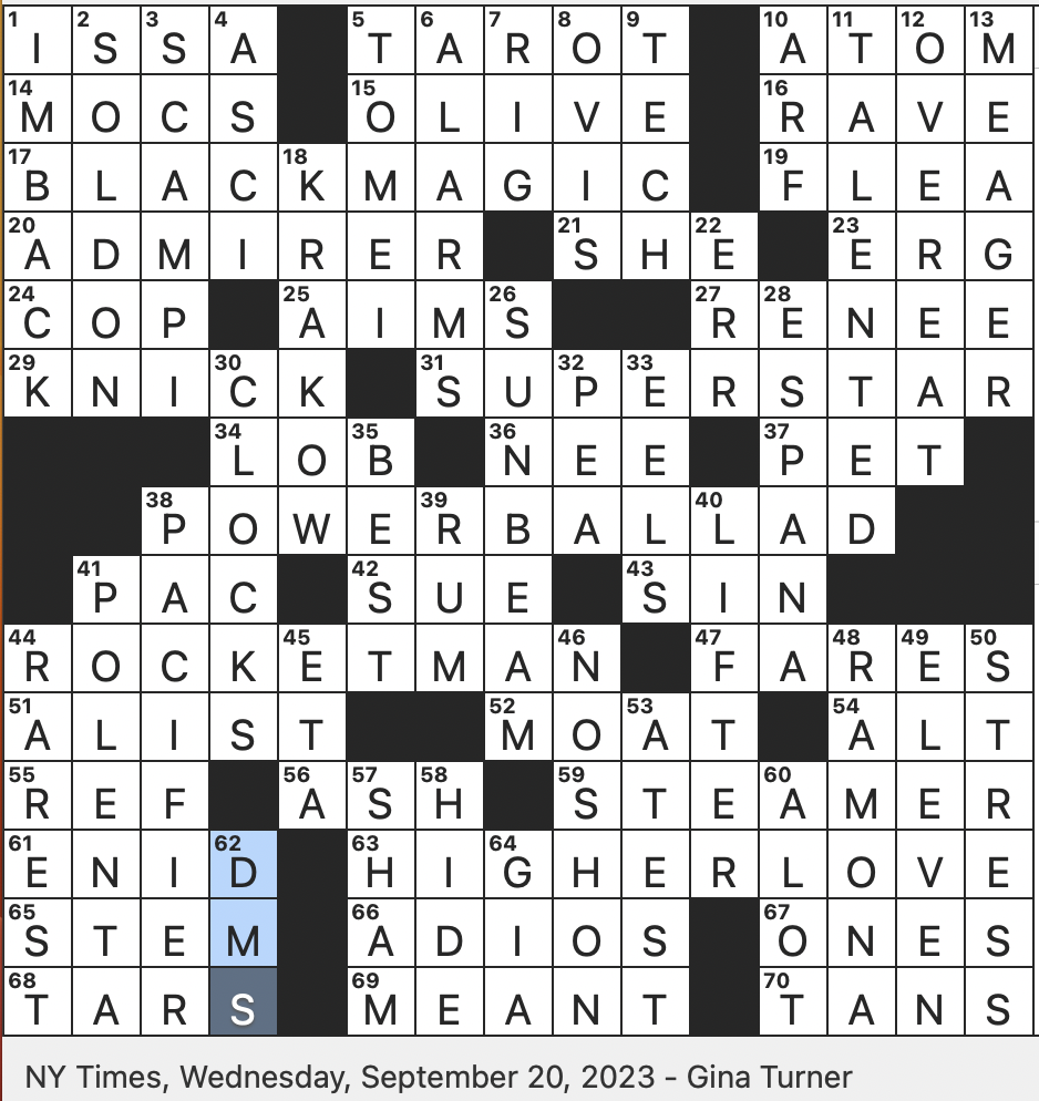 soft rock nyt crossword
