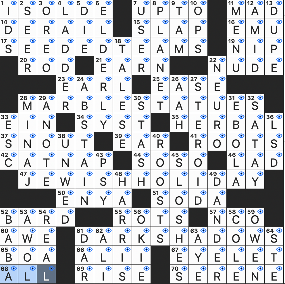half bread half cake nyt crossword clue