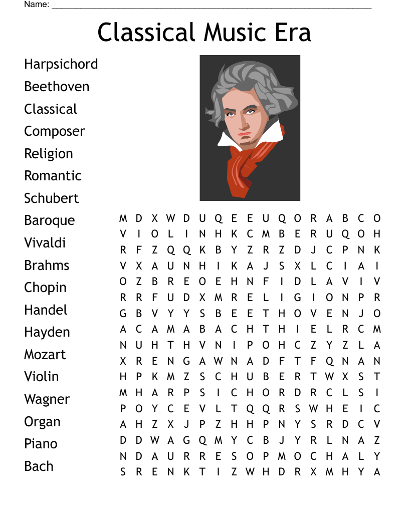Romantic Music Vocabulary Crossword WordMint Romantic Music Vocabulary Crossword WordMint