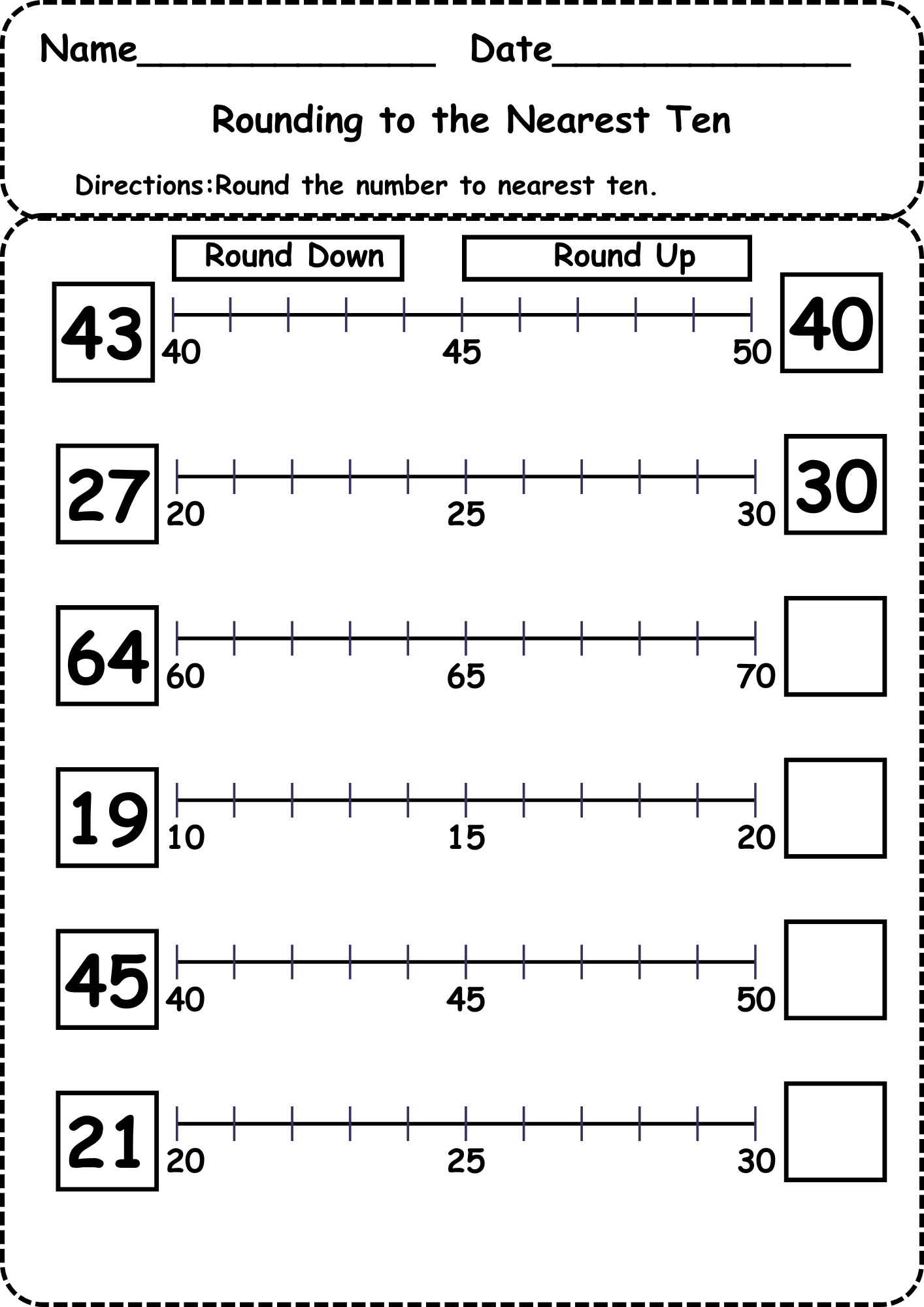 Round Off To Nearest 10 Worksheet Free Printable Math Practice Round Off To Nearest 10 Worksheet Free Printable Math Practice