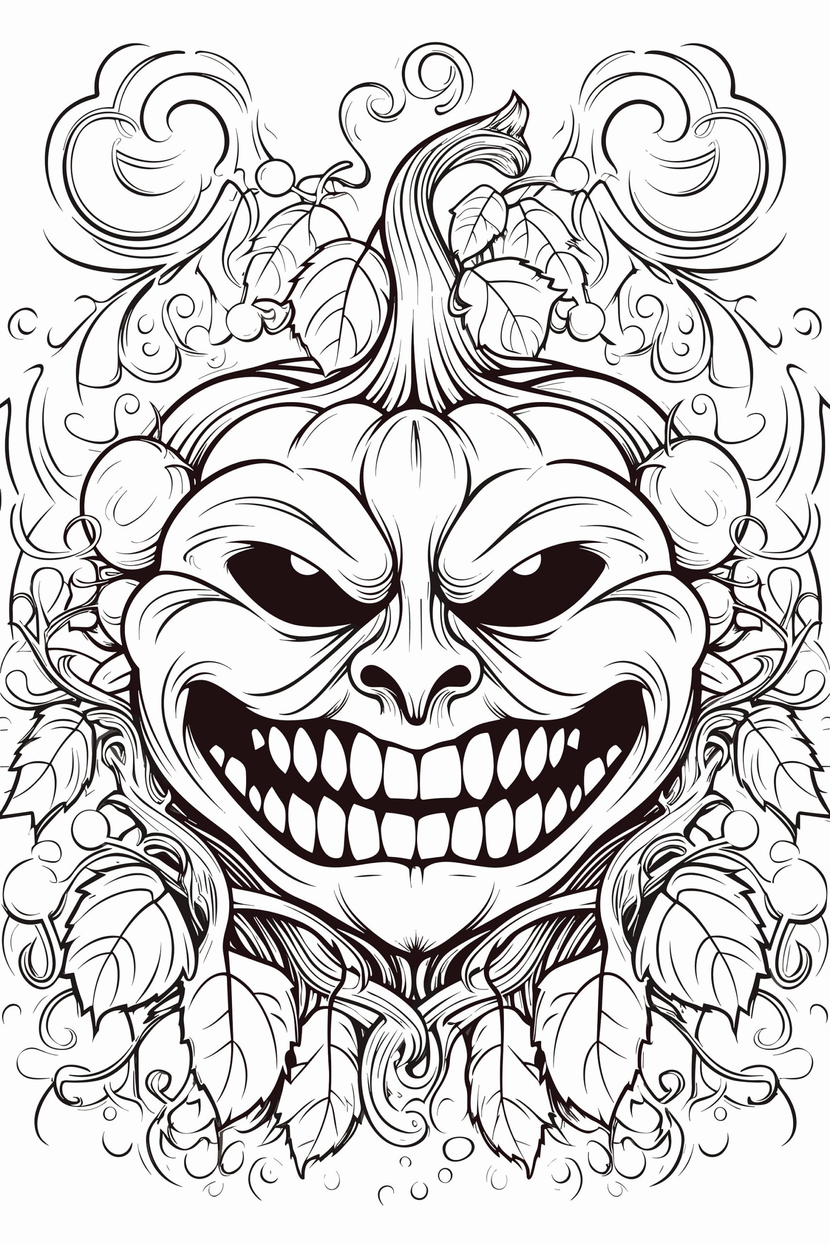 halloween scary pictures to color