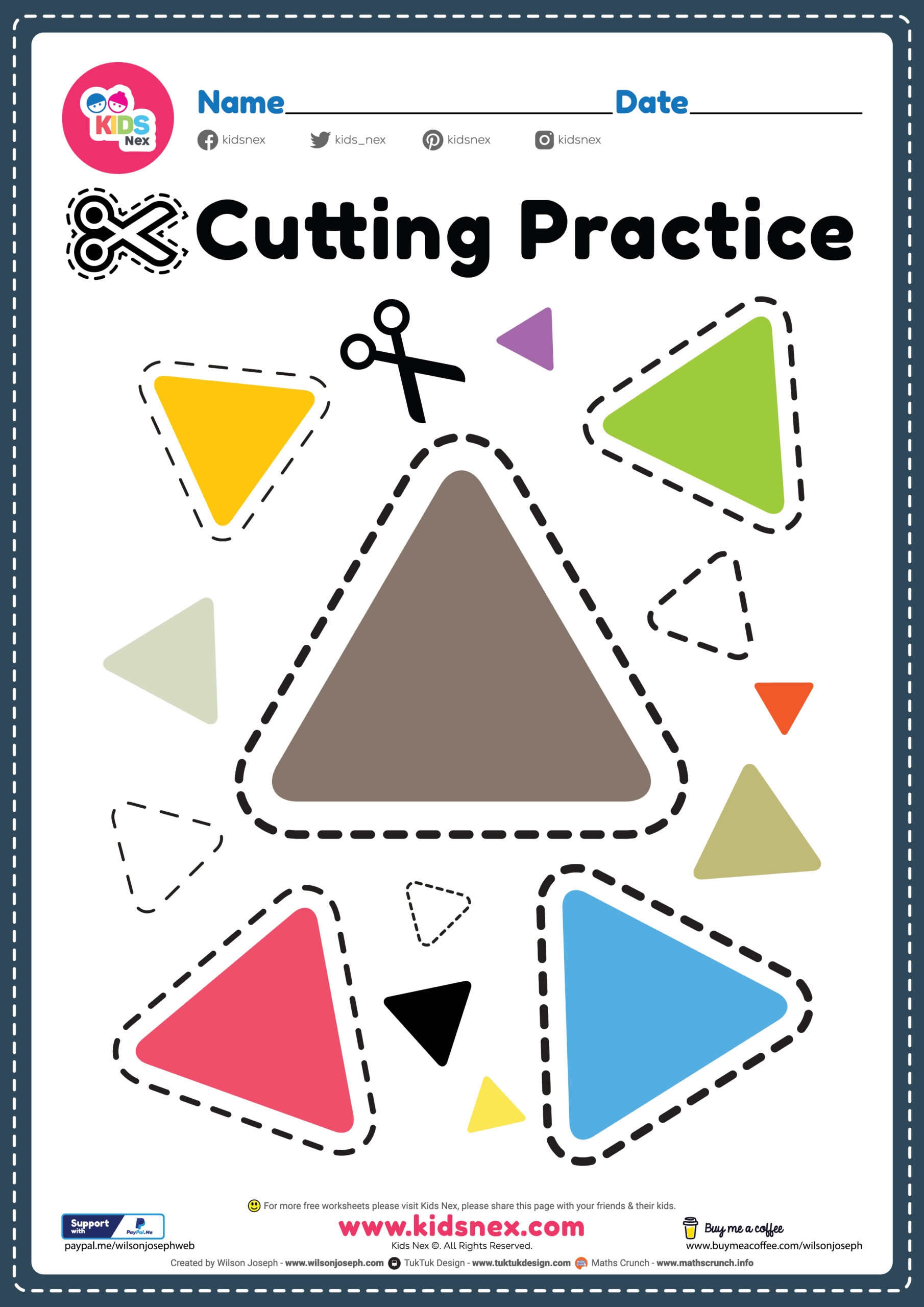 preschool scissor practice worksheets