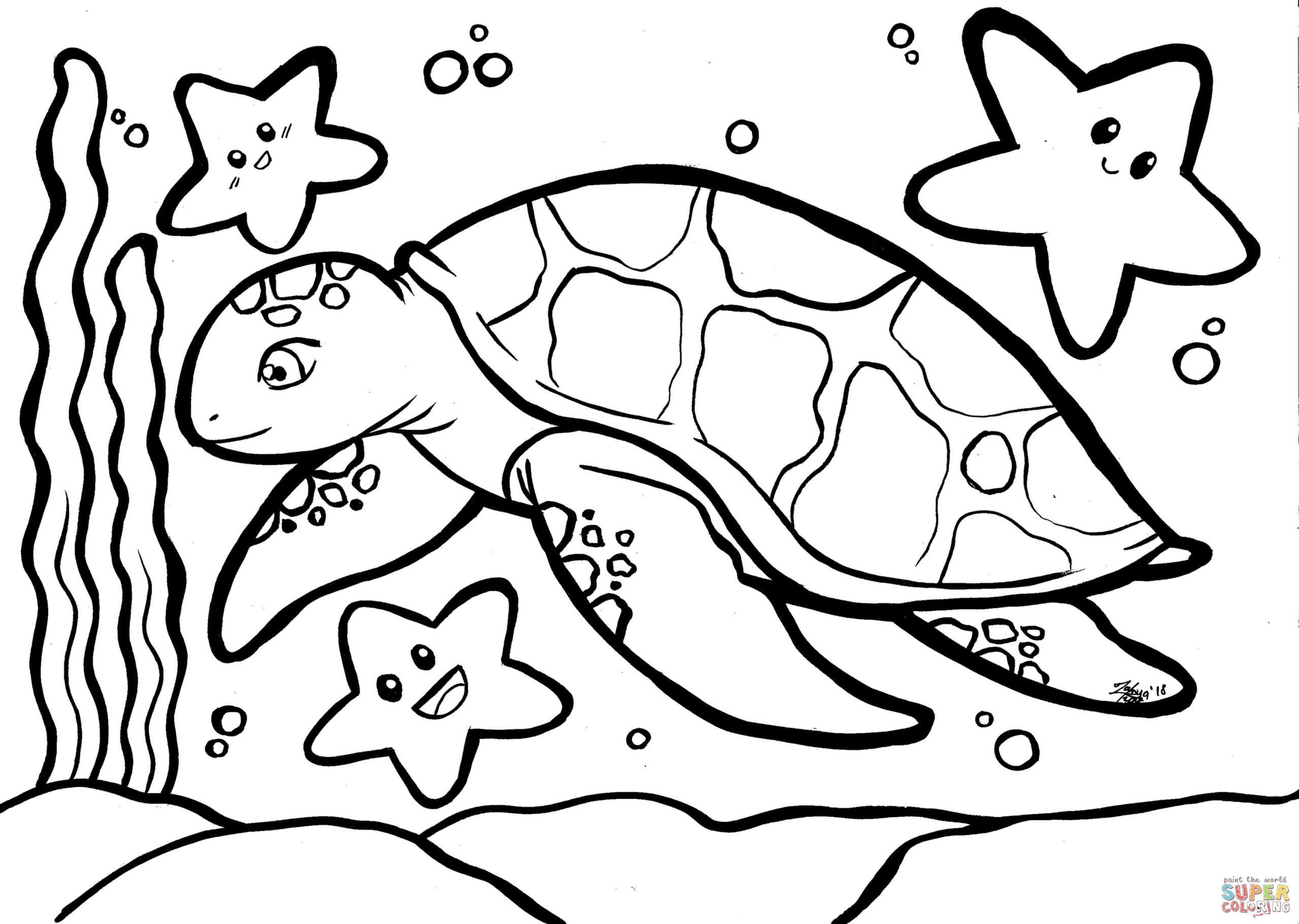 Sea Turtle Coloring Page Free Printable Sea Turtle Coloring Page Free Printable