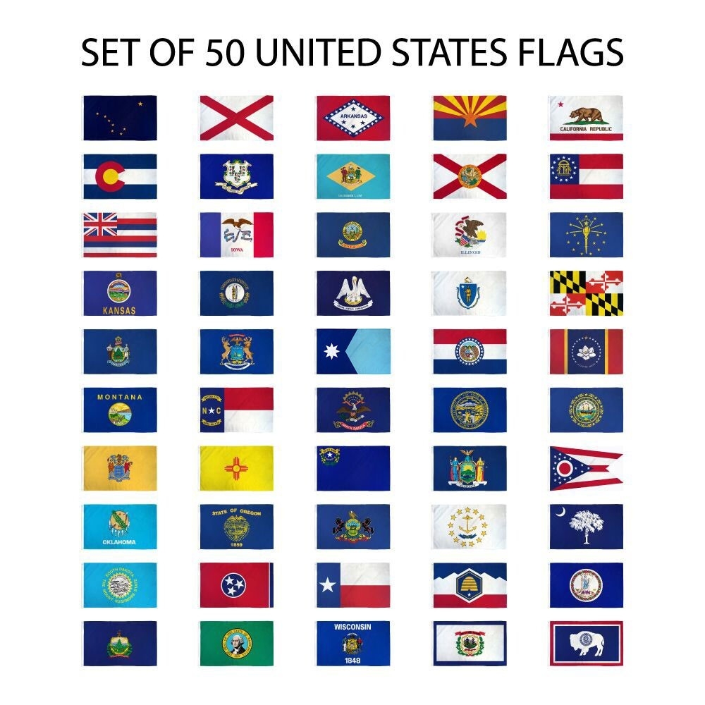 Set Of 50 US State Flags Set Of 50 United States Flags 3x5ft House Flags EBay Set Of 50 US State Flags Set Of 50 United States Flags 3x5ft House Flags EBay