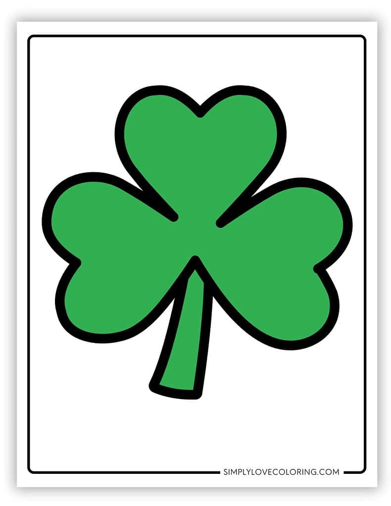 template of a shamrock