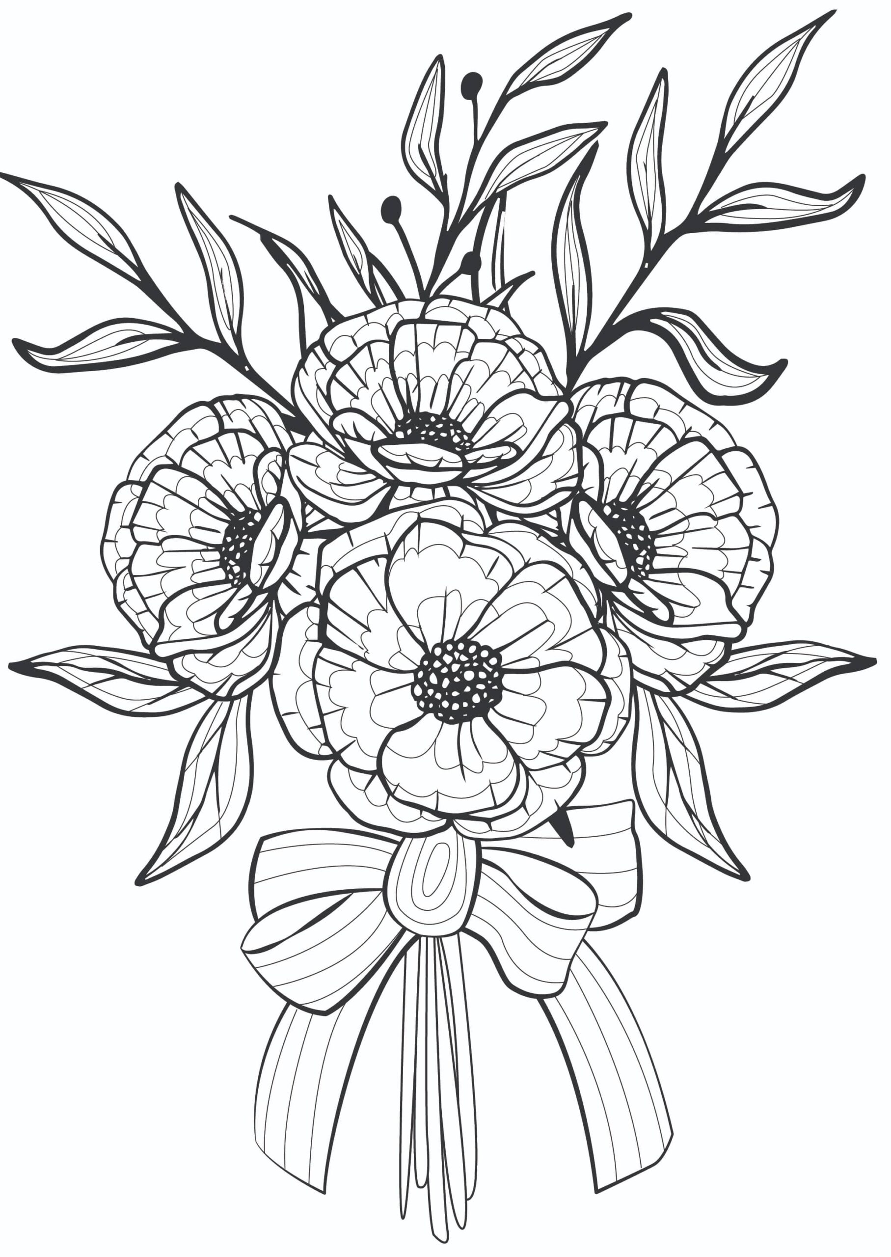 Shapes Coloring Pages Printable For Adults And Kids Flower