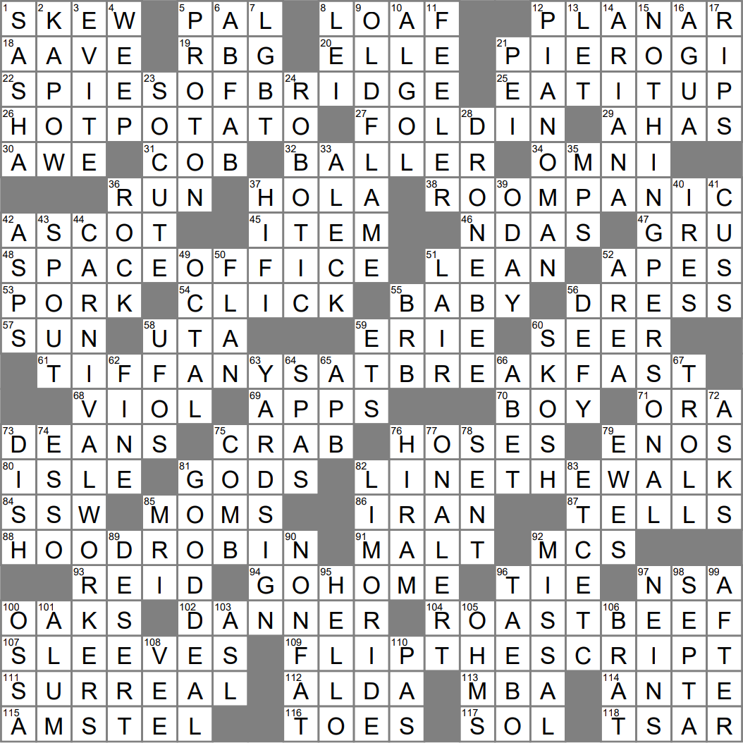 Short Secret Passages Crossword Clue Archives LAXCrossword