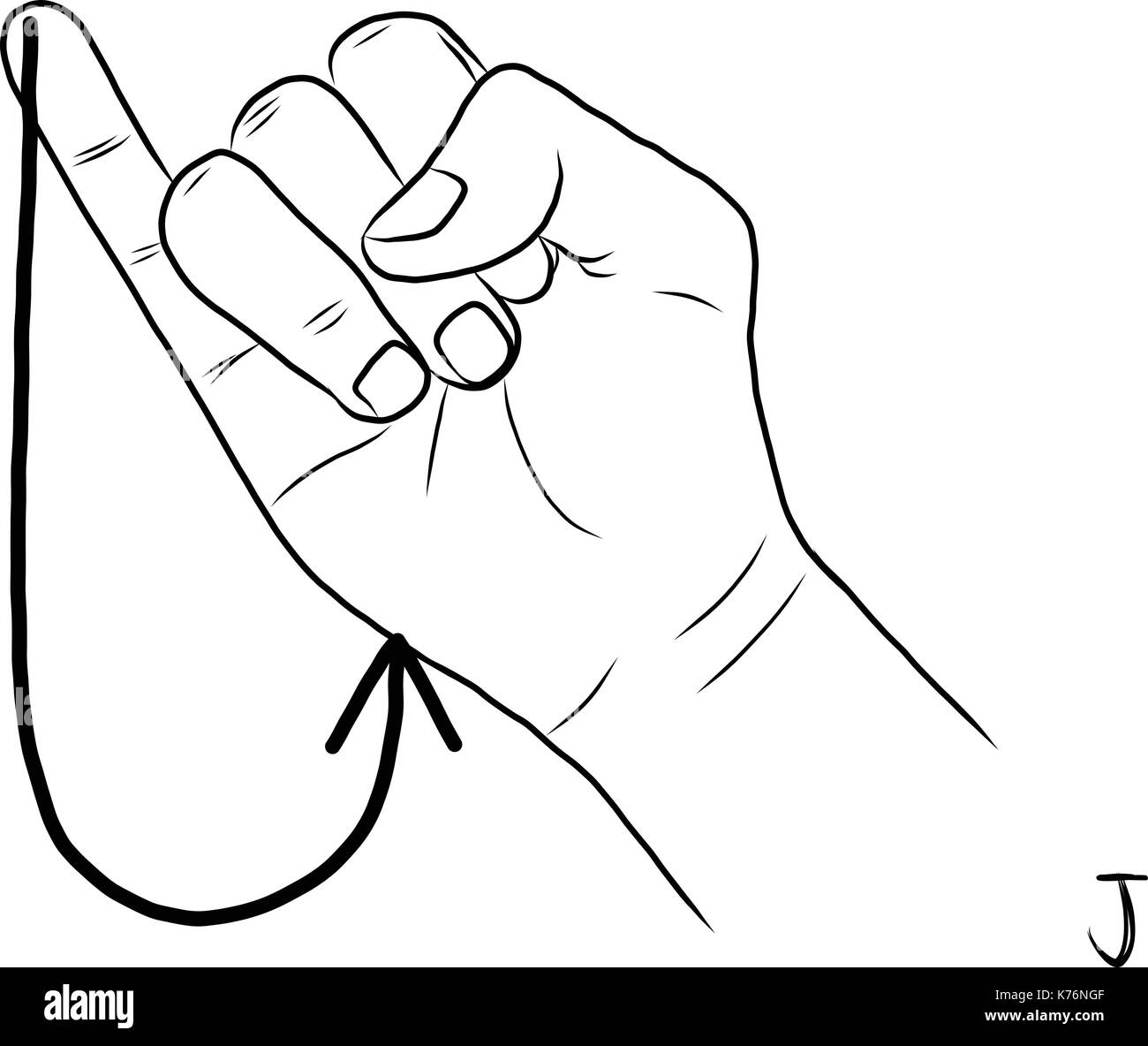Sign Language And The Alphabet The Letter J Stock Vector Image Art Alamy Sign Language And The Alphabet The Letter J Stock Vector Image Art Alamy