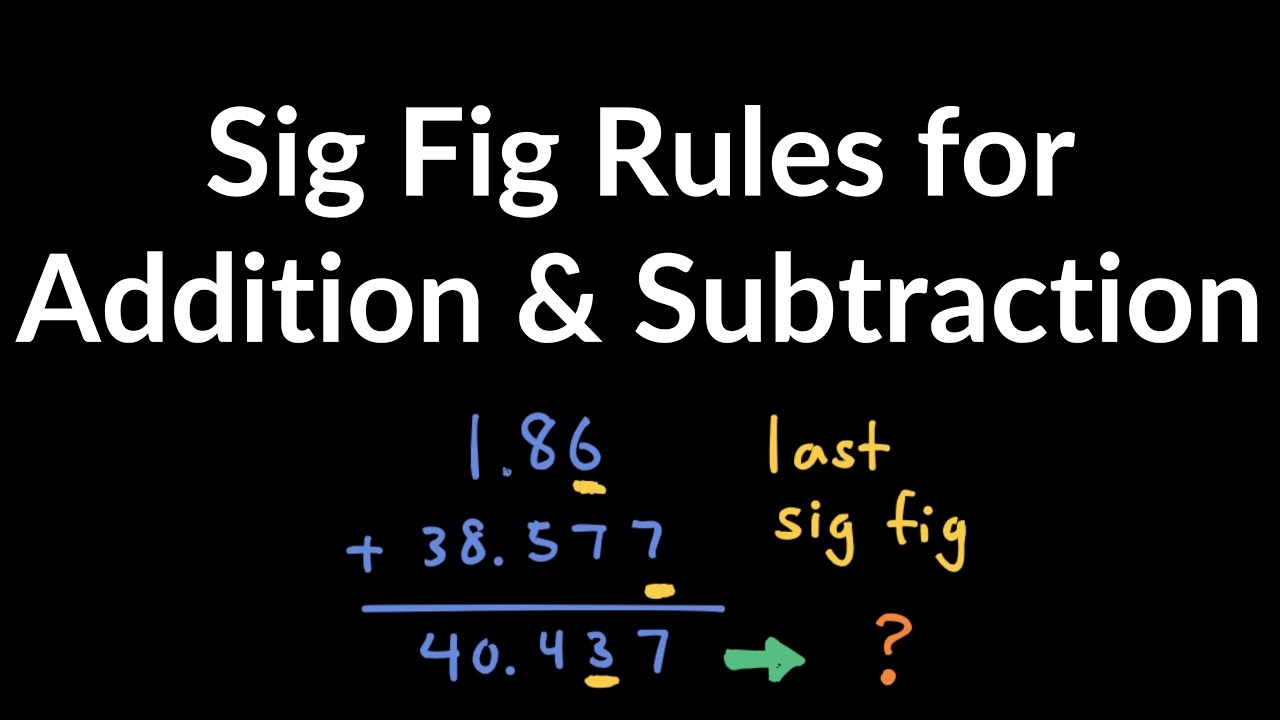 Significant Figure Sig Fig Rules For Addition And Subtraction With Examples Practice Problems YouTube Significant Figure Sig Fig Rules For Addition And Subtraction With Examples Practice Problems YouTube