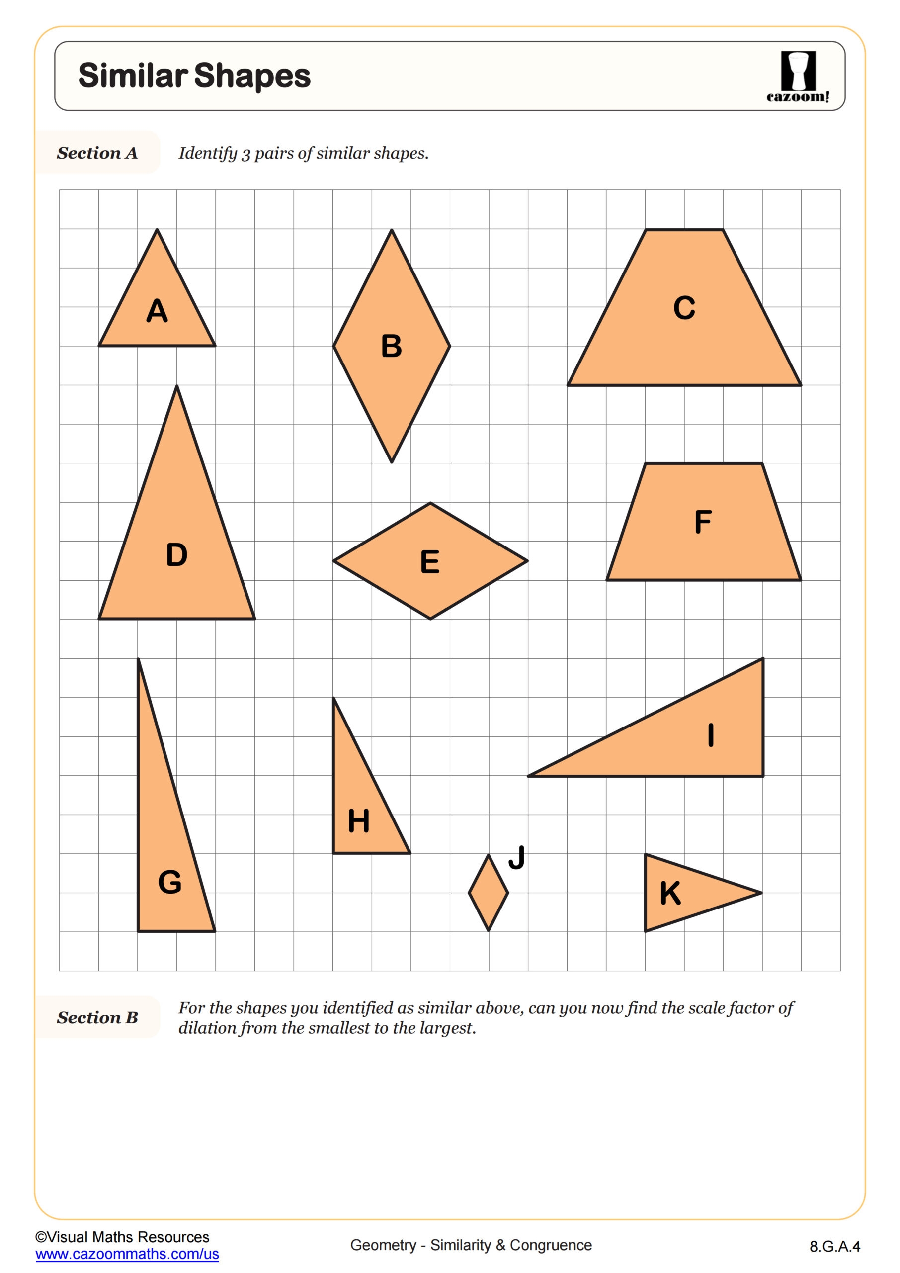Similar Shapes Worksheet 8th Grade PDF Worksheets Similar Shapes Worksheet 8th Grade PDF Worksheets