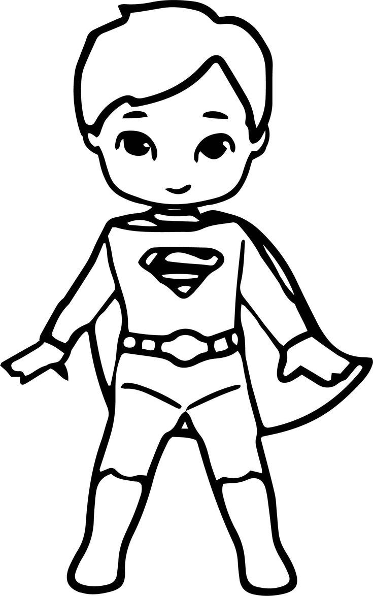 Simple Superhero Coloring Pages