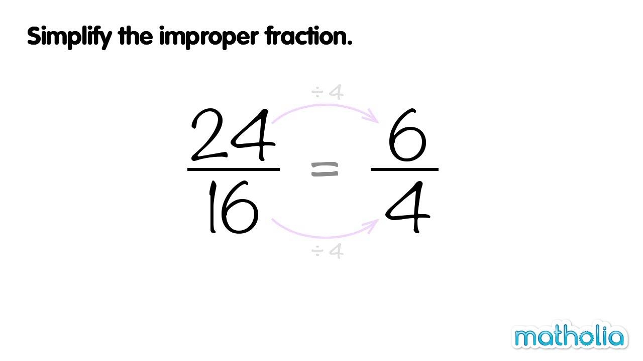 Simplifying Improper Fractions YouTube