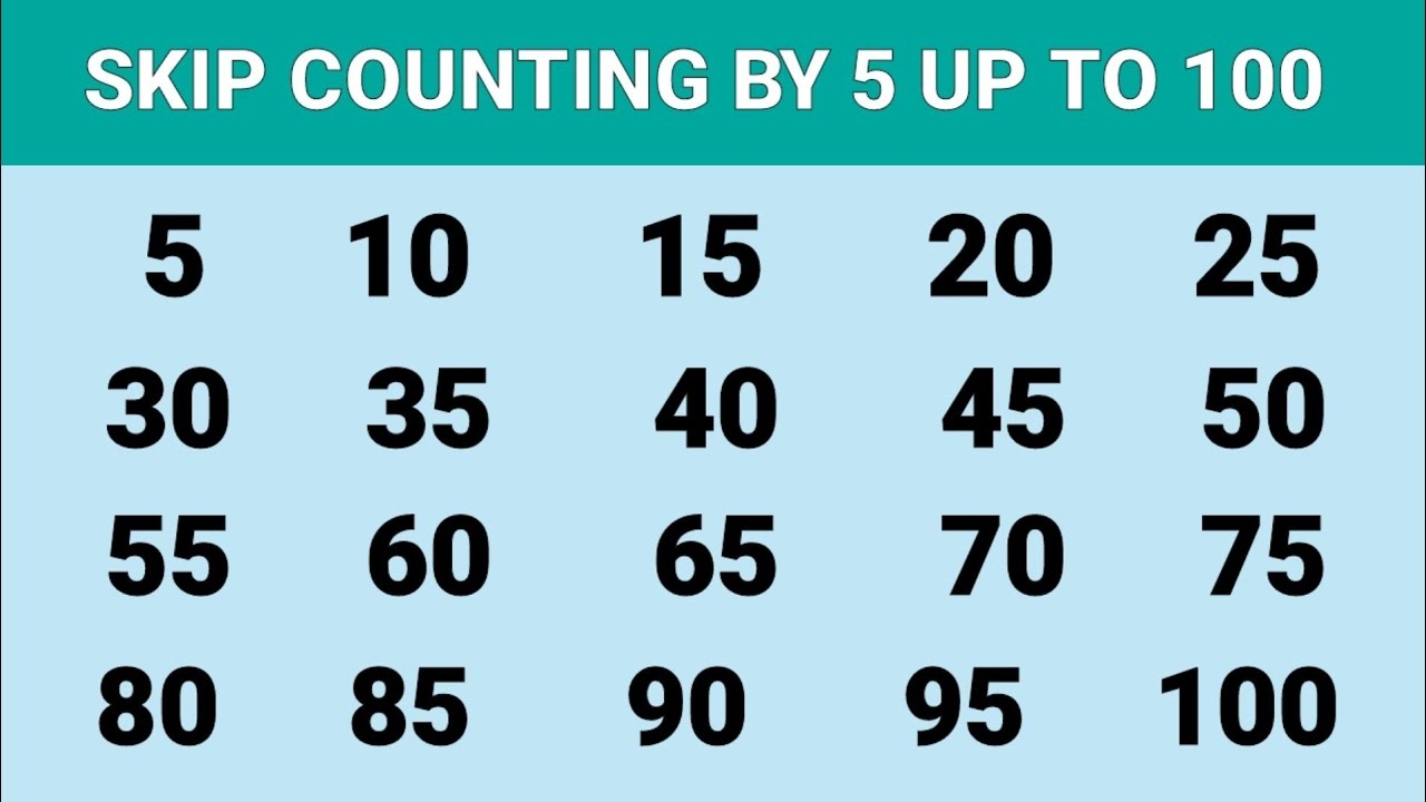 SKIP COUNTING BY 5 UP TO 100 YouTube SKIP COUNTING BY 5 UP TO 100 YouTube