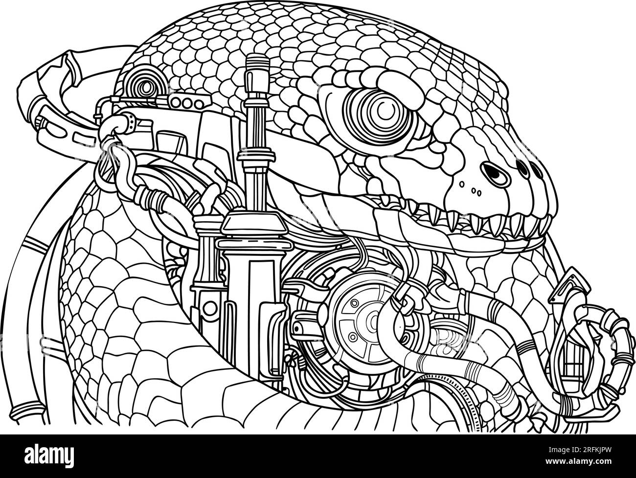 Snake With A Sword Coloring Page Coloring Page Snakes In The Grass Stock Vector Image Art Alamy