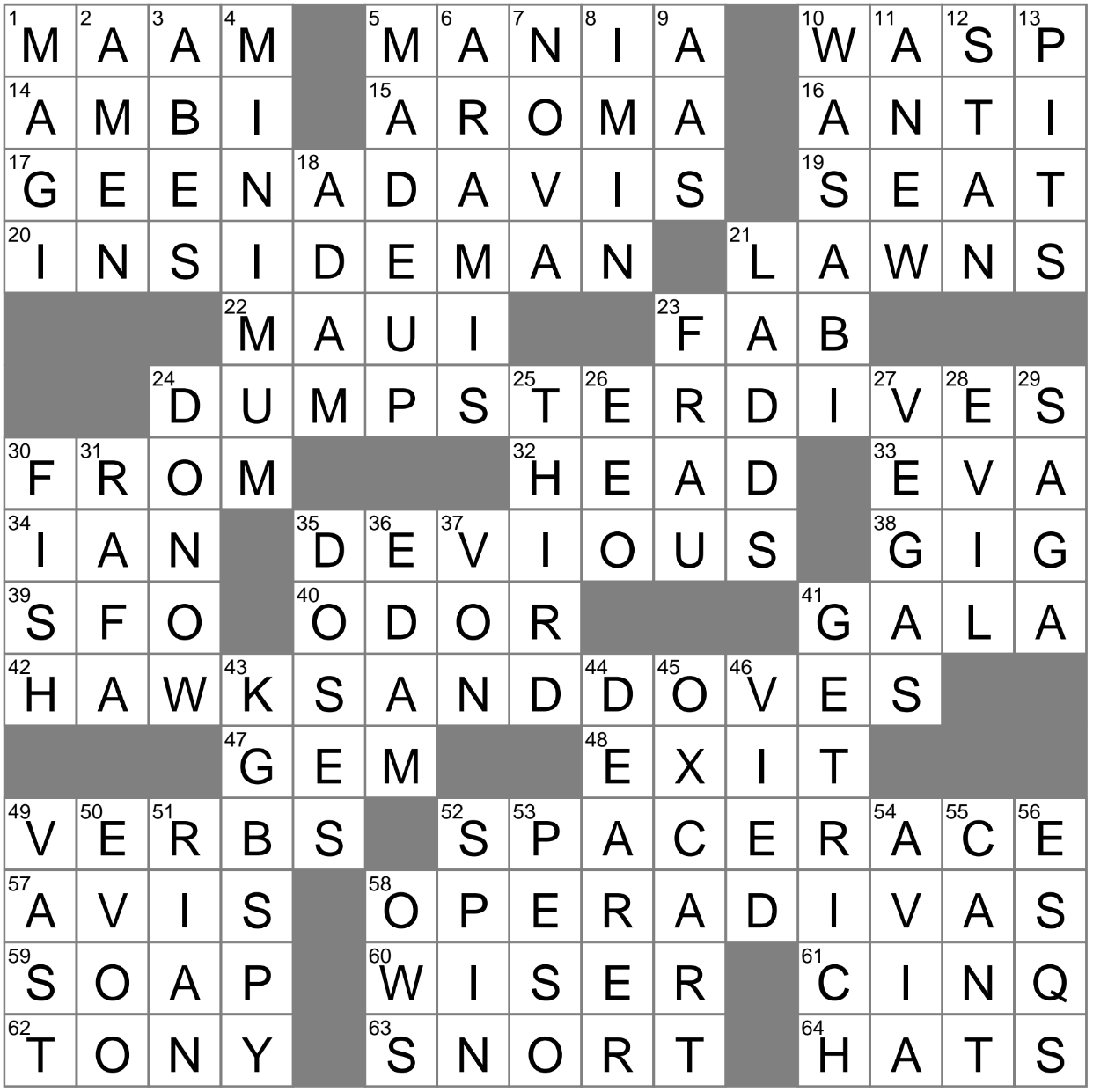 sun bloc nyt crossword