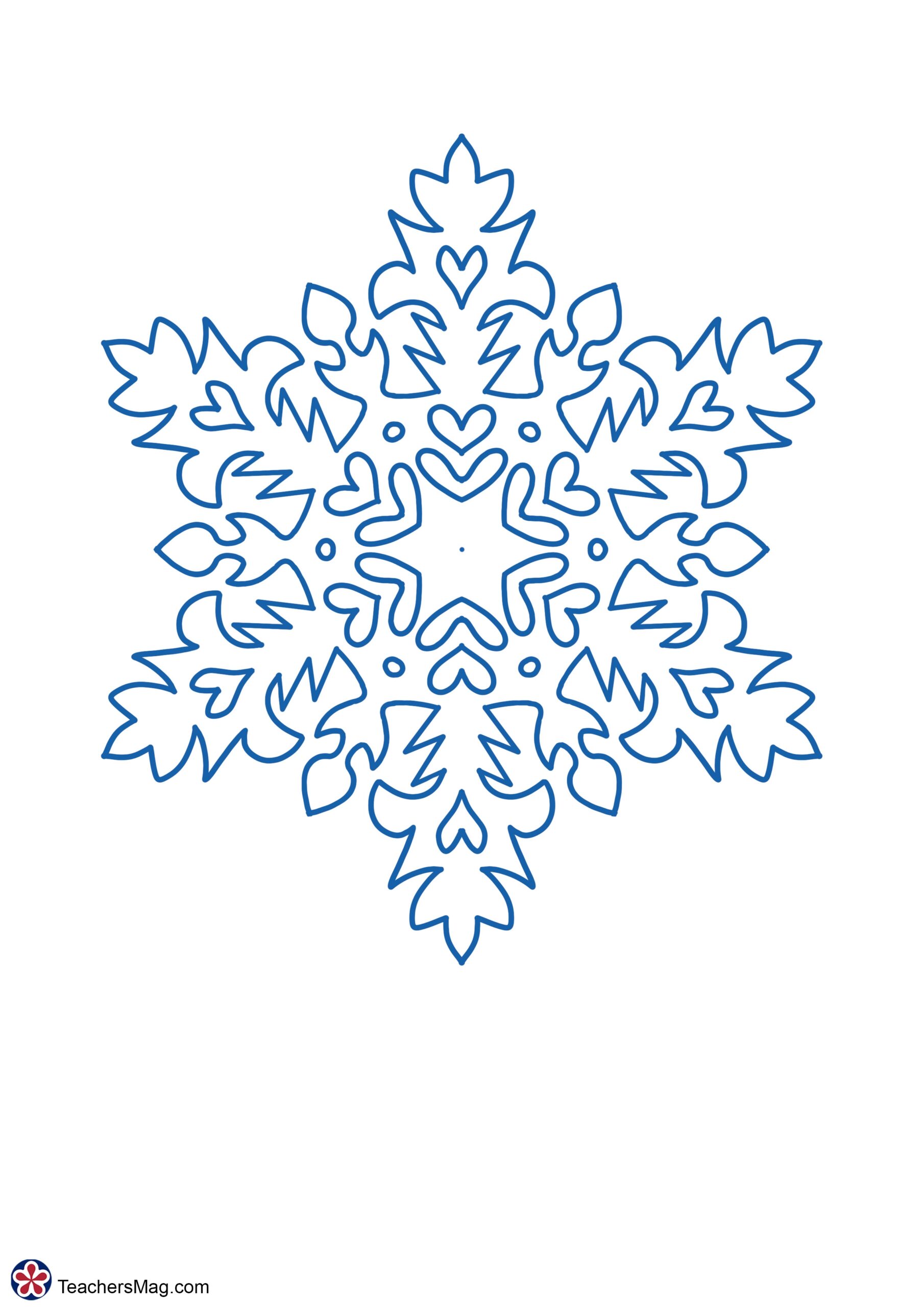 snowflake template to color