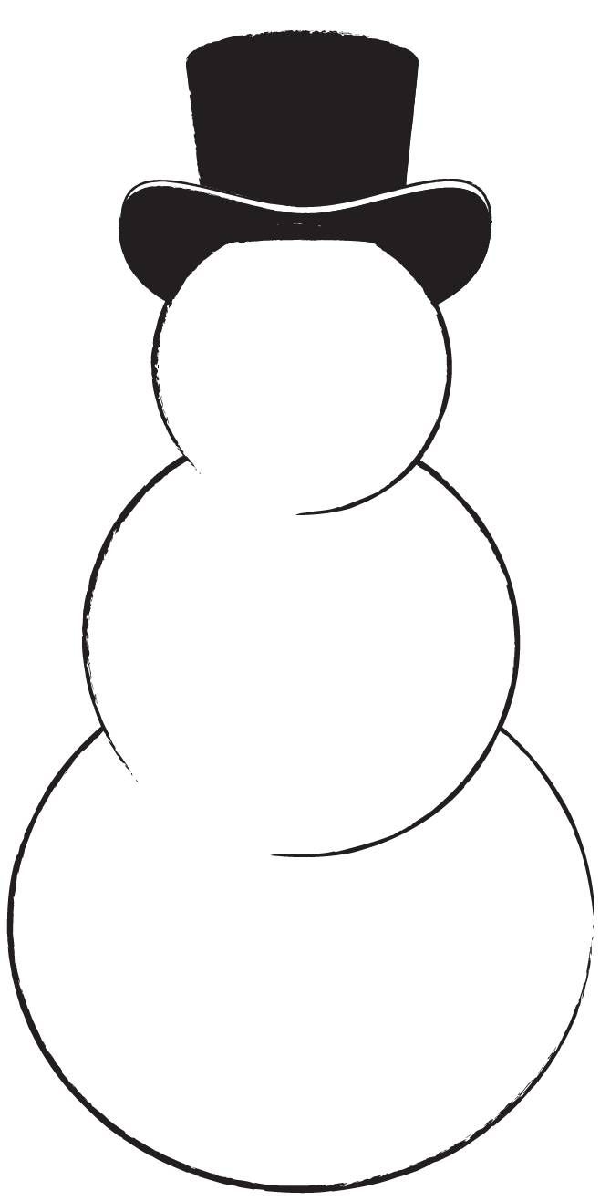 free printable snowman template