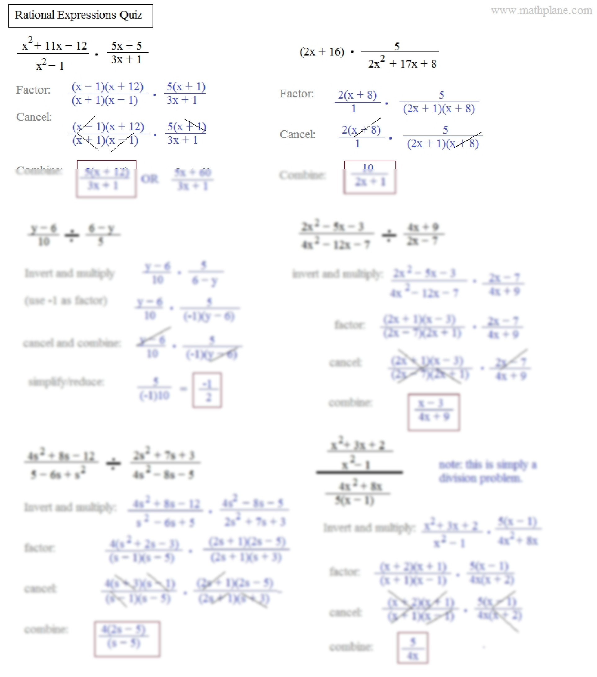 simplifying rational expressions worksheet simplifying rational expressions worksheet