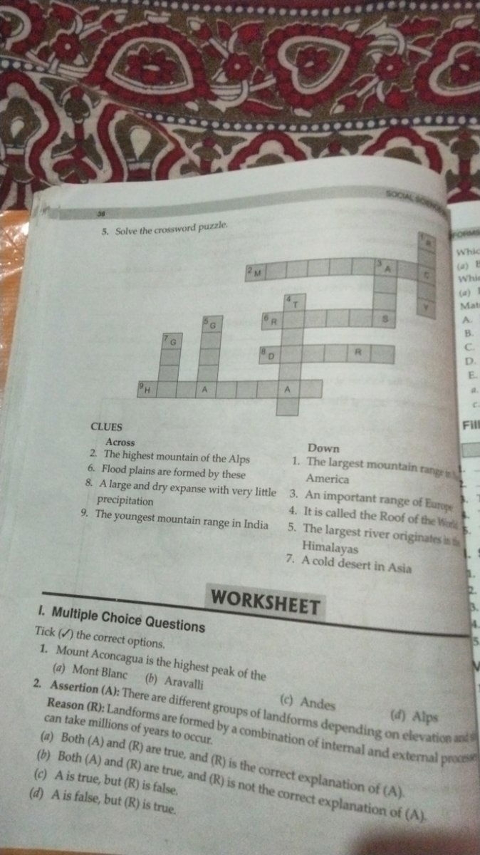 Solve The Crossword Puzzle CLUES Across The Highest Mountain Of The Al Solve The Crossword Puzzle CLUES Across The Highest Mountain Of The Al