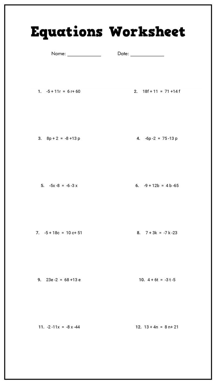 two step equations worksheets two step equations worksheets