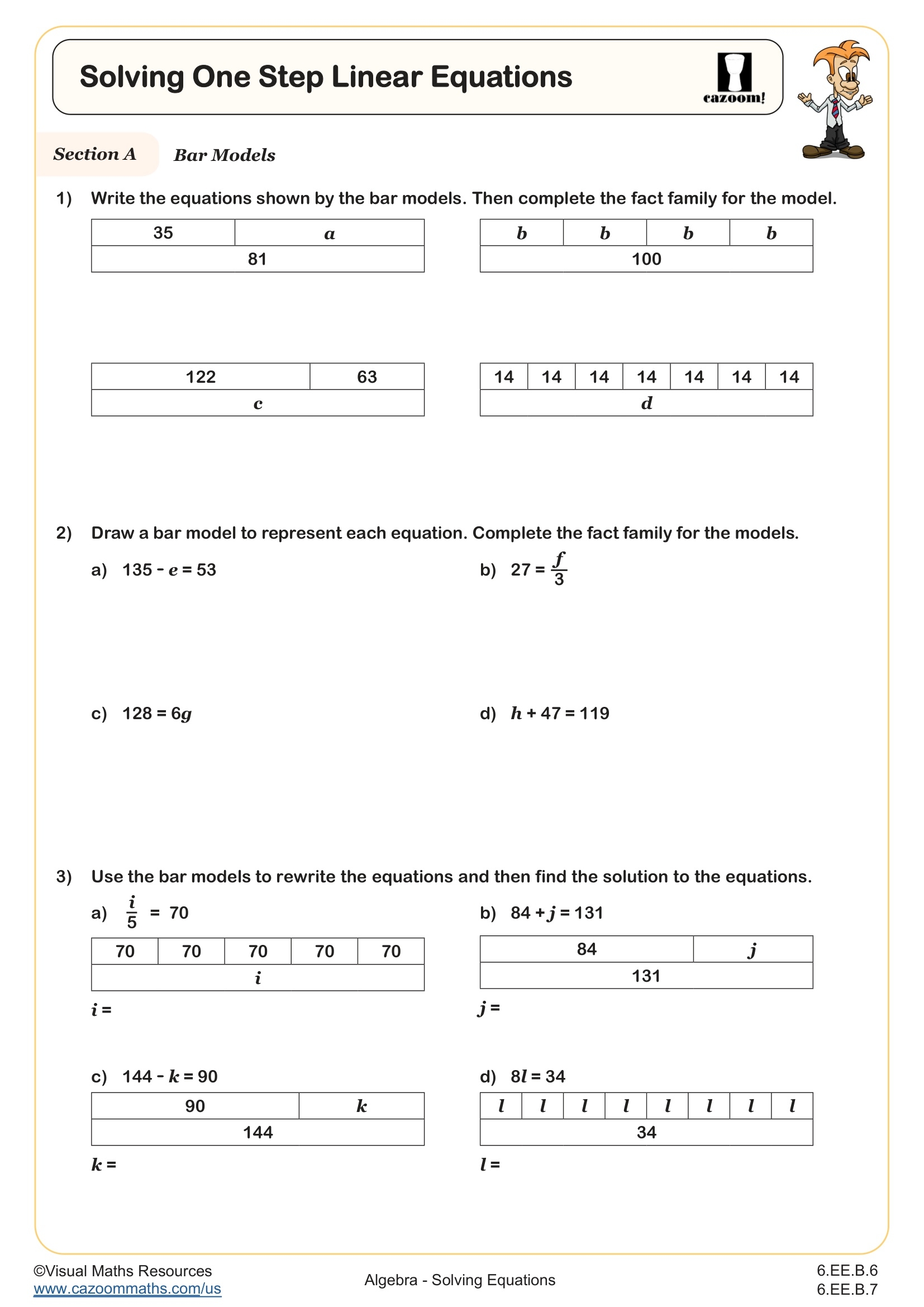 solving one step equations worksheet solving one step equations worksheet