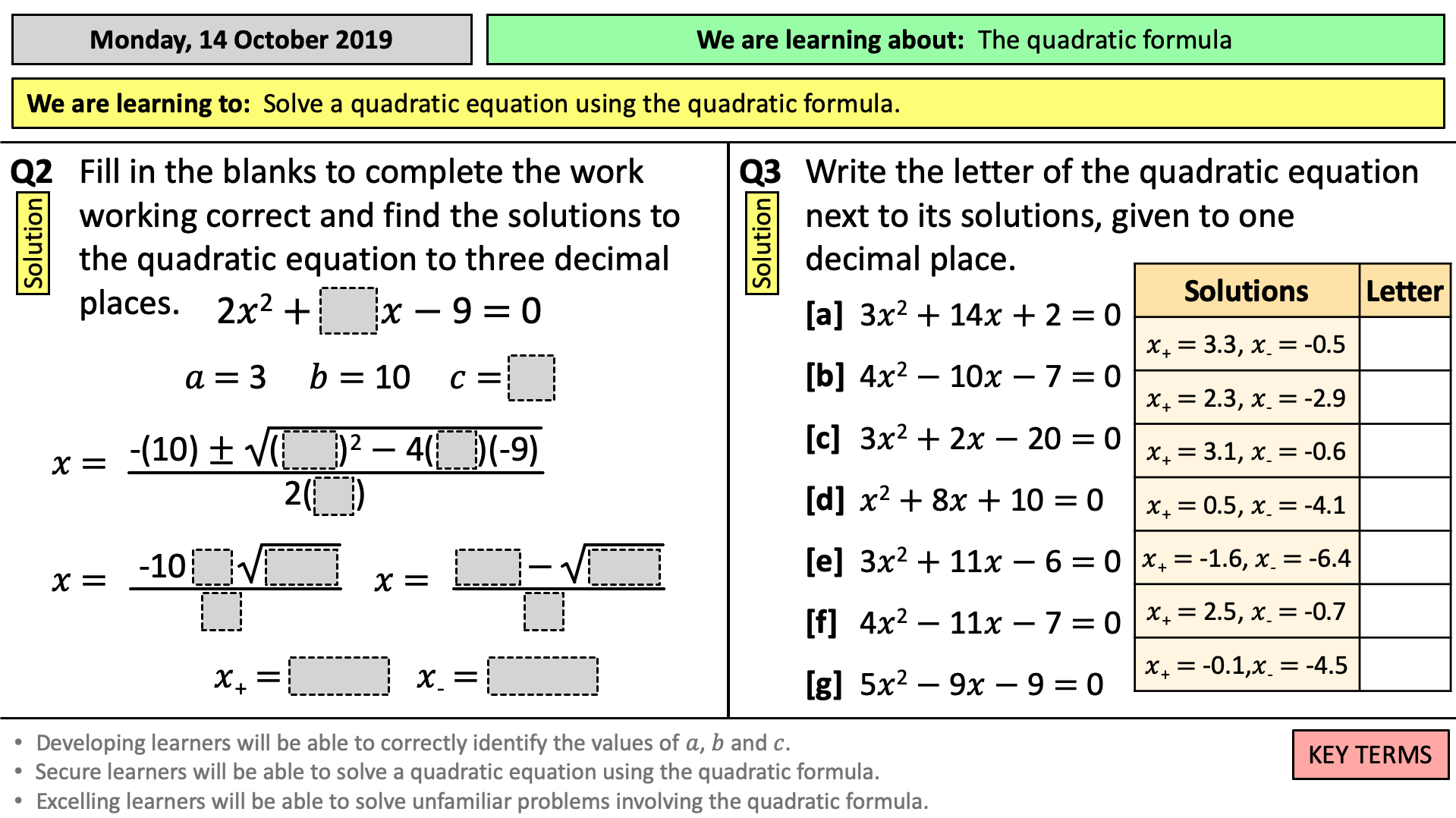 Solving Quadratic Equations COLLECTION Bundle Teaching Resources Solving Quadratic Equations COLLECTION Bundle Teaching Resources