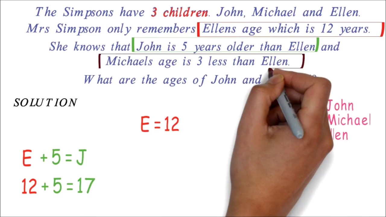 Solving Word Problems In Algebra math Test YouTube Solving Word Problems In Algebra math Test YouTube