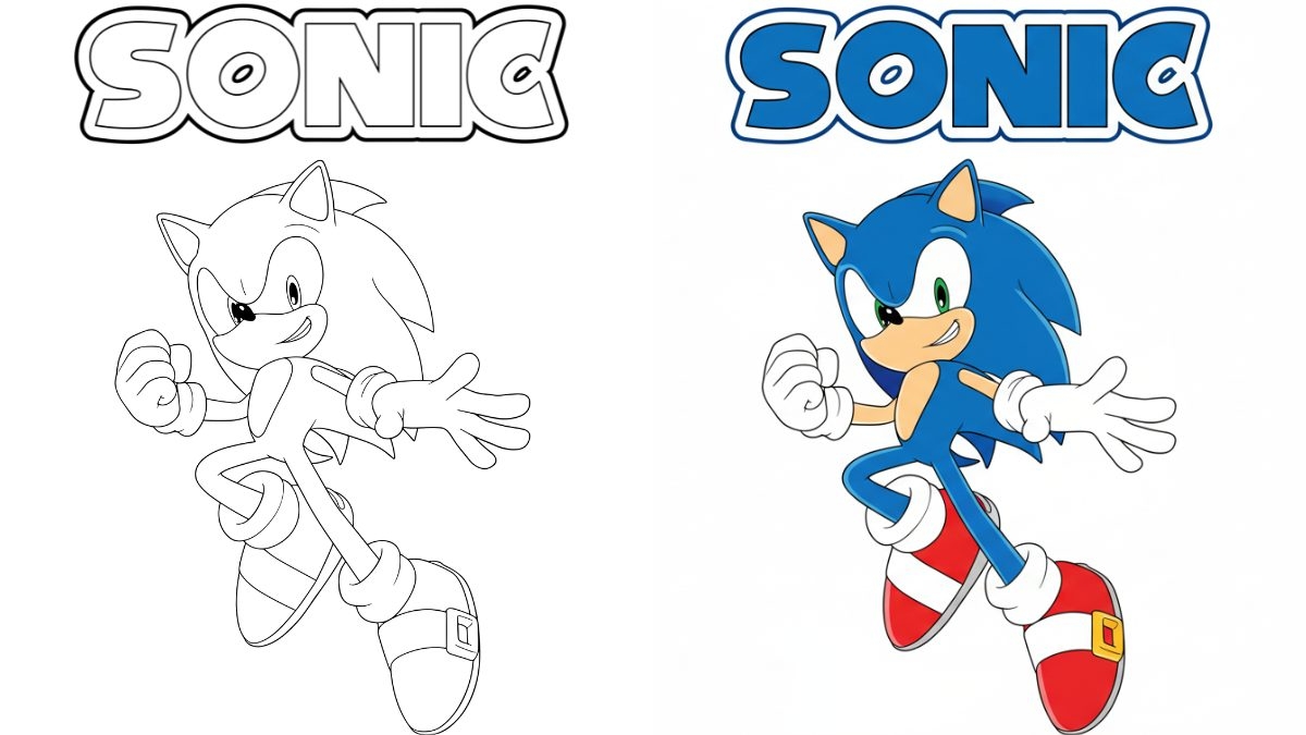 sonic colouring in pictures