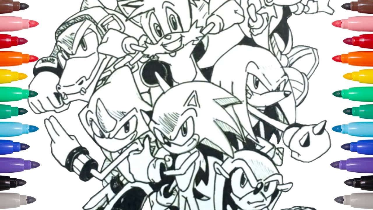 all sonic characters coloring pages