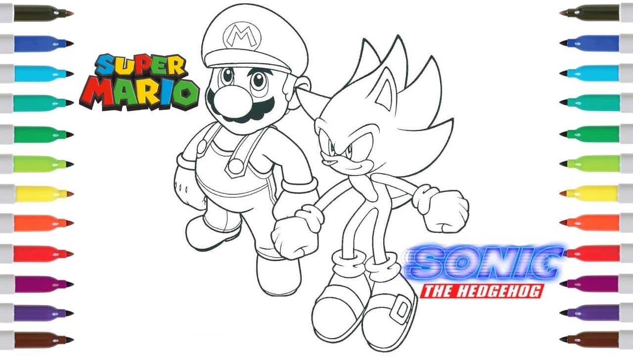 Sonic The Hedgehog Coloring Book Page Mario Coloring Book Page Super Sonic Mario YouTube Sonic The Hedgehog Coloring Book Page Mario Coloring Book Page Super Sonic Mario YouTube