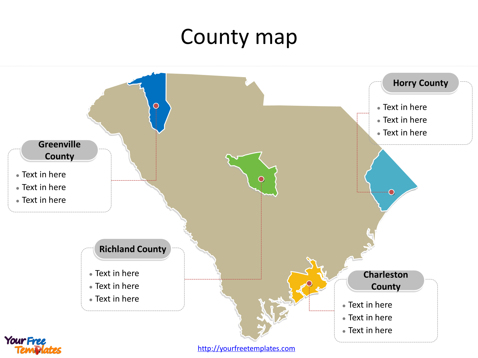 sc county map with cities