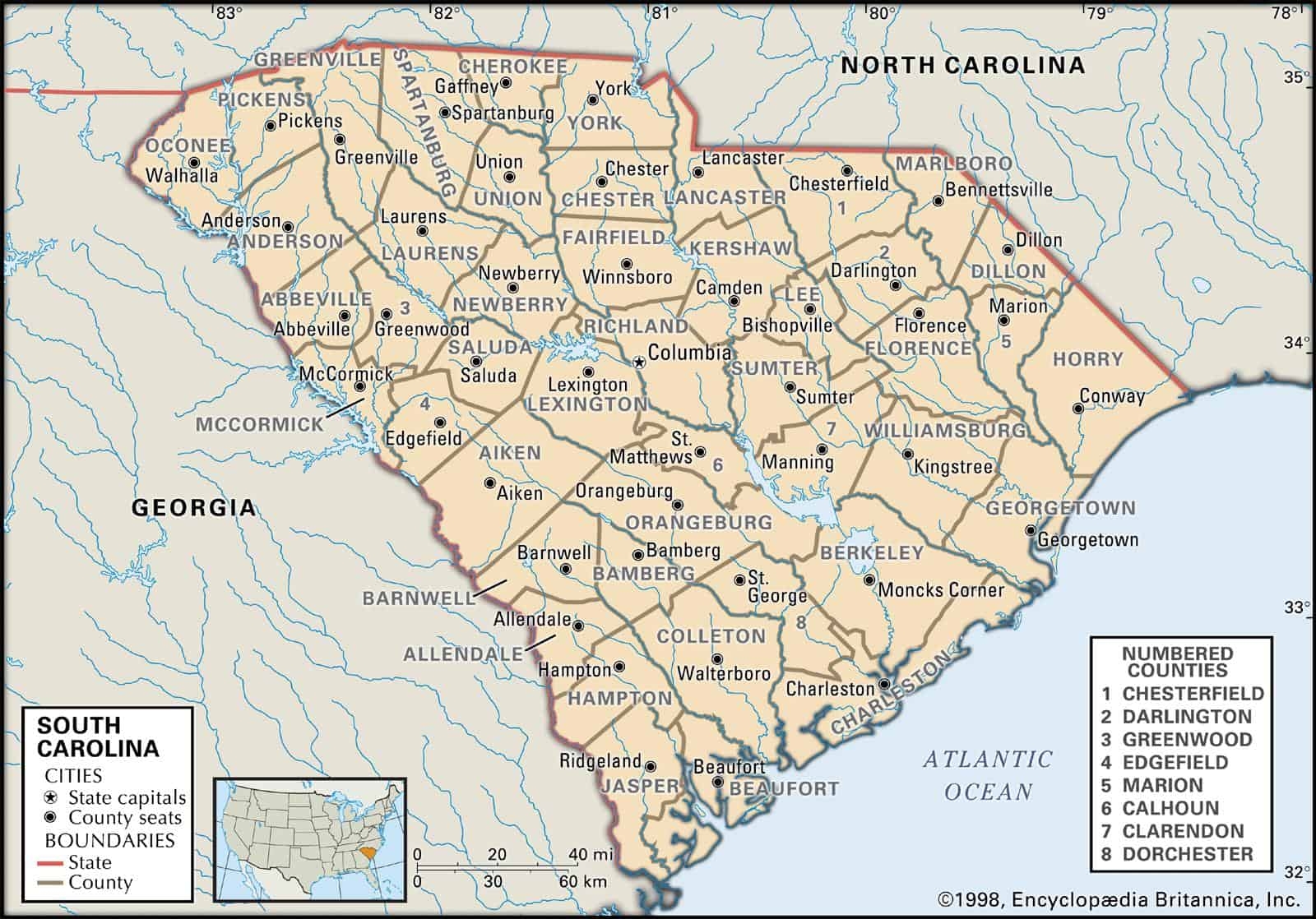 South Carolina County Maps Interactive History Complete List South Carolina County Maps Interactive History Complete List