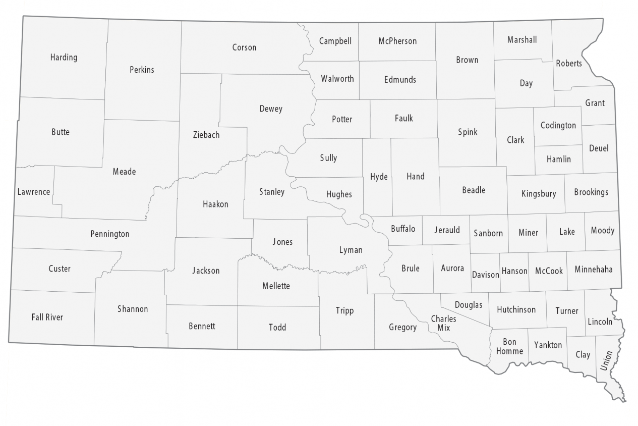 South Dakota County Map GIS Geography South Dakota County Map GIS Geography