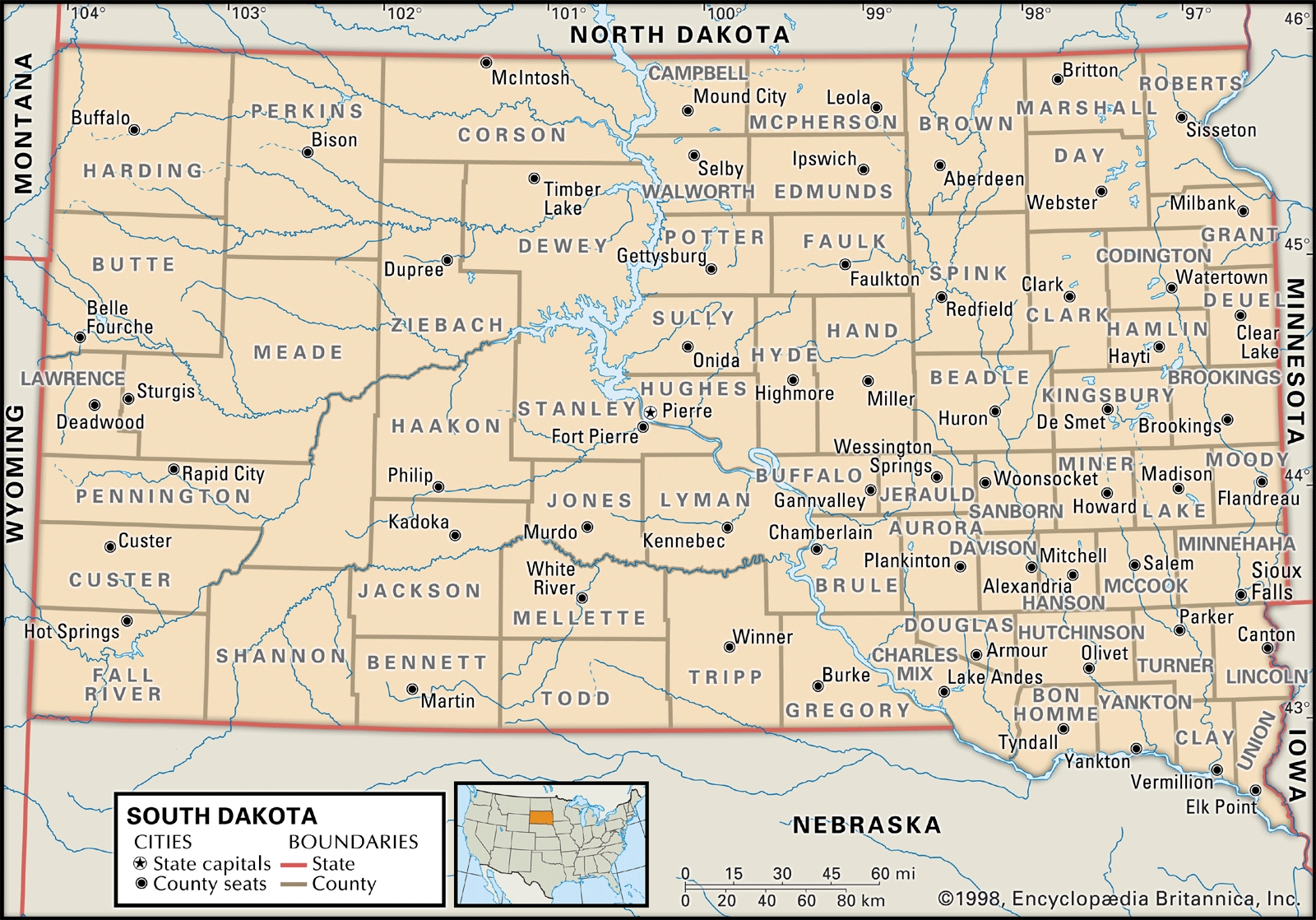 South Dakota Geography History Flag Facts Maps Points Of Interest Britannica