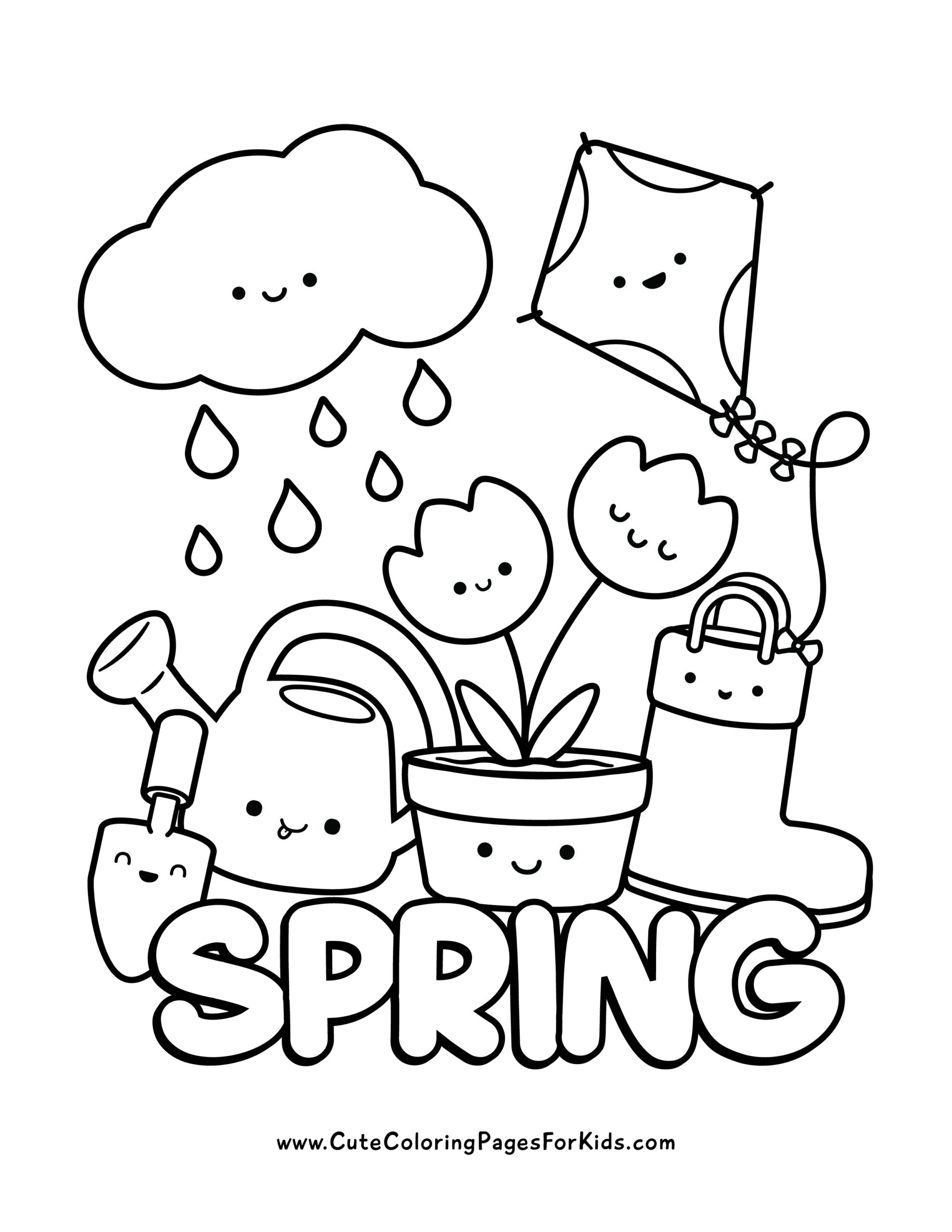 free spring coloring sheets
