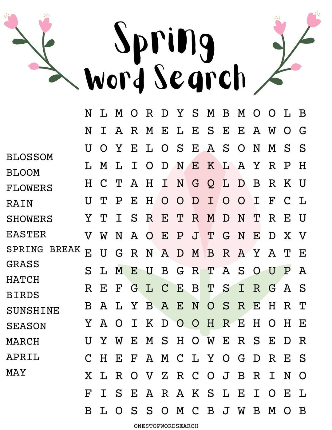 Spring Word Search Puzzle With Answer Sheet Seasonal Games Seasonal Puzzles Family Activities Children s Puzzles Etsy Denmark Spring Word Search Puzzle With Answer Sheet Seasonal Games Seasonal Puzzles Family Activities Children s Puzzles Etsy Denmark