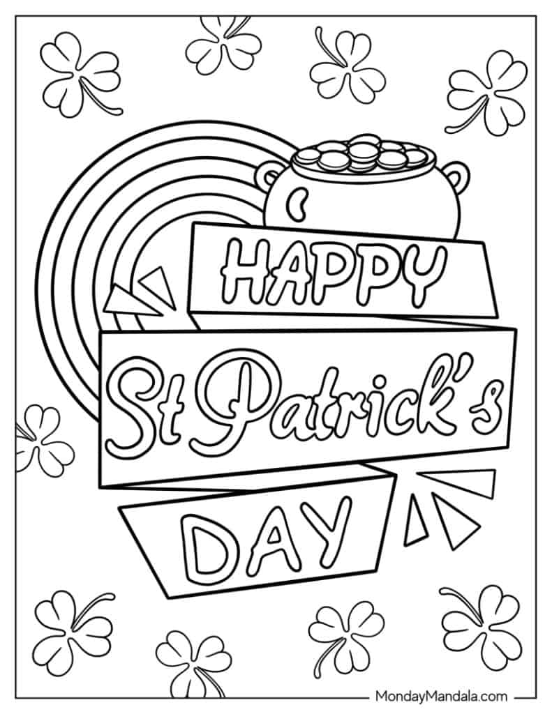 St Patrick s Day Coloring Pages Free PDF Printables St Patrick s Day Coloring Pages Free PDF Printables