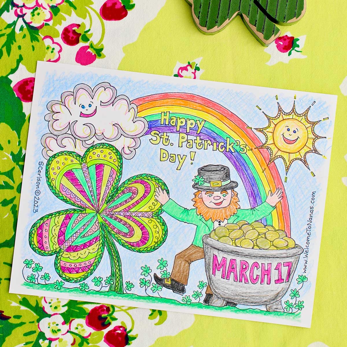 st patricks coloring page st patricks coloring page