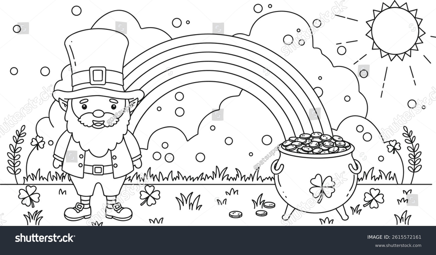 St Patricks Day Coloring Page Pot Stock Vector Royalty Free 2615572161 Shutterstock St Patricks Day Coloring Page Pot Stock Vector Royalty Free 2615572161 Shutterstock