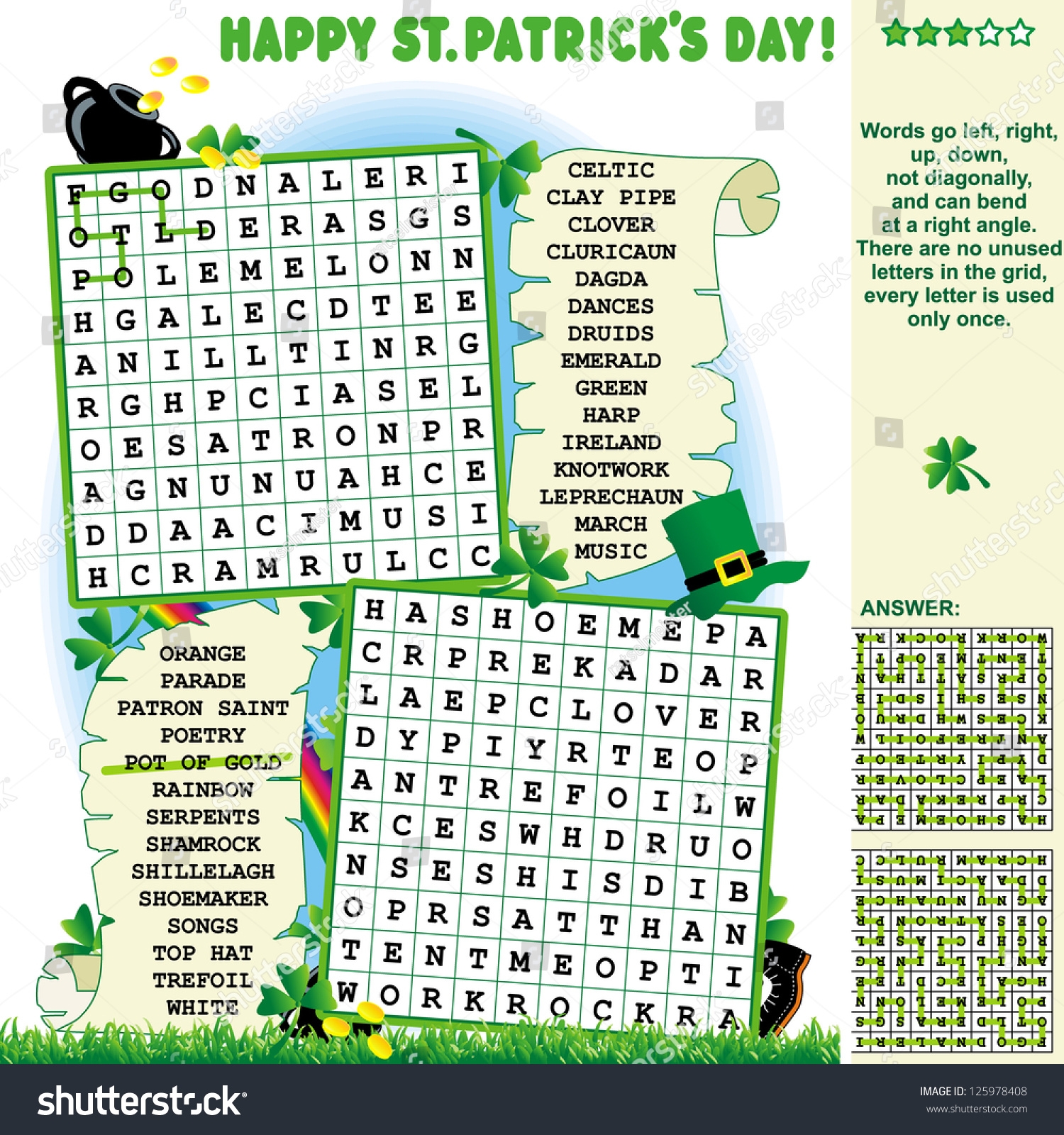 St Patricks Day Word Search Puzzle Stock Illustration 125978408 Shutterstock St Patricks Day Word Search Puzzle Stock Illustration 125978408 Shutterstock