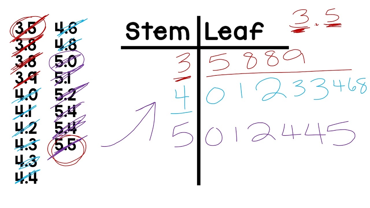 Stem And Leaf Plots Including Decimals Data And Graphing 4 9A 4 9B YouTube Stem And Leaf Plots Including Decimals Data And Graphing 4 9A 4 9B YouTube