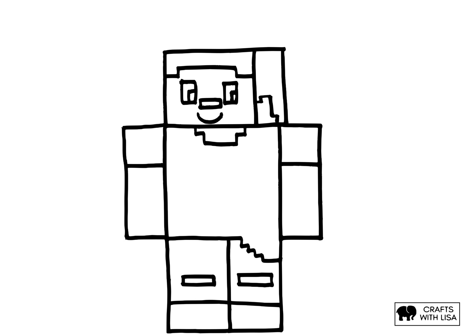 Steve From Minecraft Coloring Page Crafts With Lisa Steve From Minecraft Coloring Page Crafts With Lisa