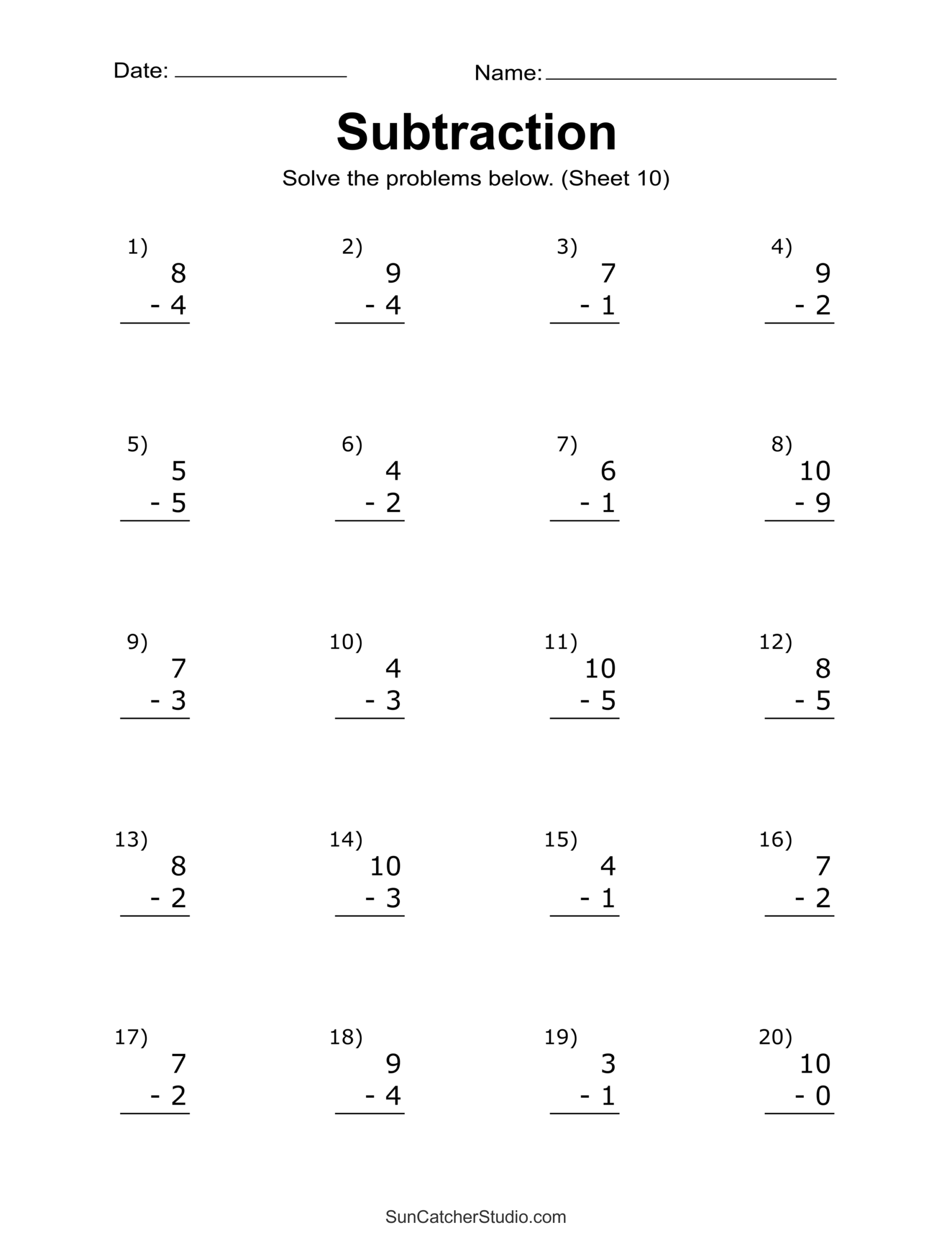 Subtraction Worksheets Free Printable Math Drills Free Printables Lettering SVG Files Tools Apps Subtraction Worksheets Free Printable Math Drills Free Printables Lettering SVG Files Tools Apps