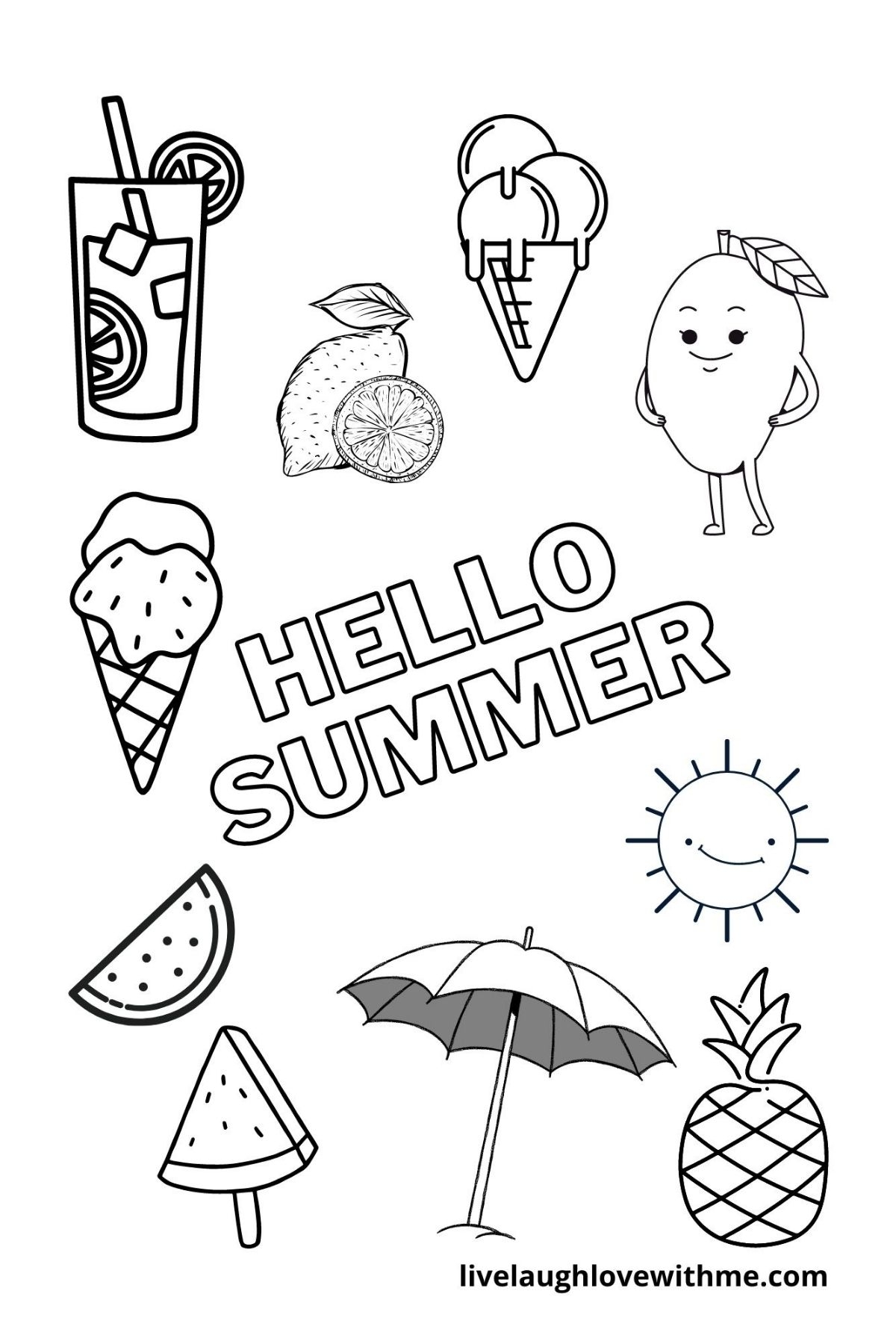 Summer Coloring Pages Free Printable Live Laugh Love Summer Coloring Pages Free Printable Live Laugh Love